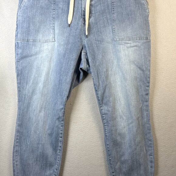 Judy Blue High Waist Pull On Jogger Jeans Womens Size 20 W Drawstring Stretch - Picture 1 of 12